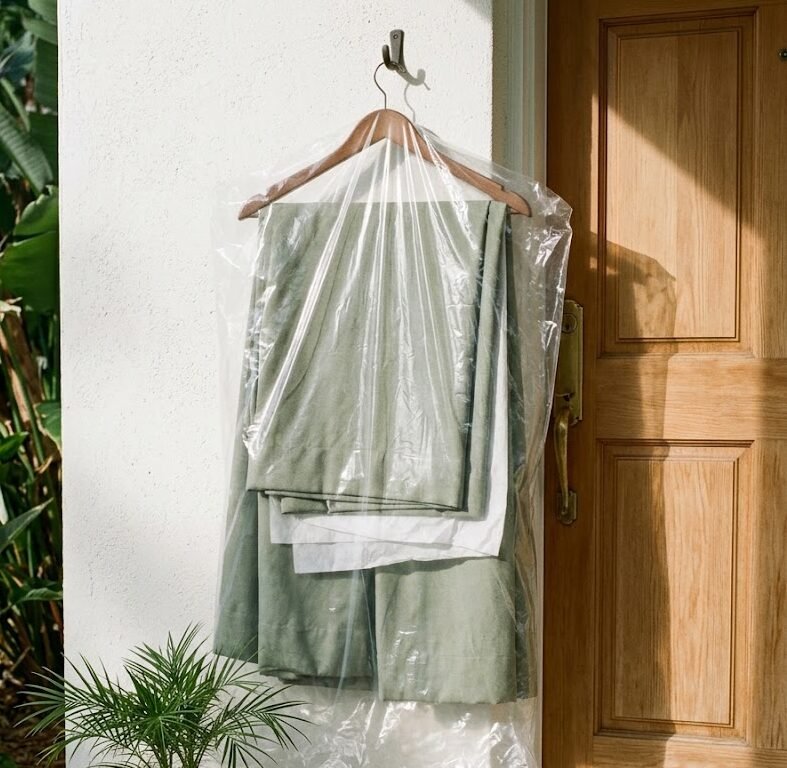 freshly cleaned drape